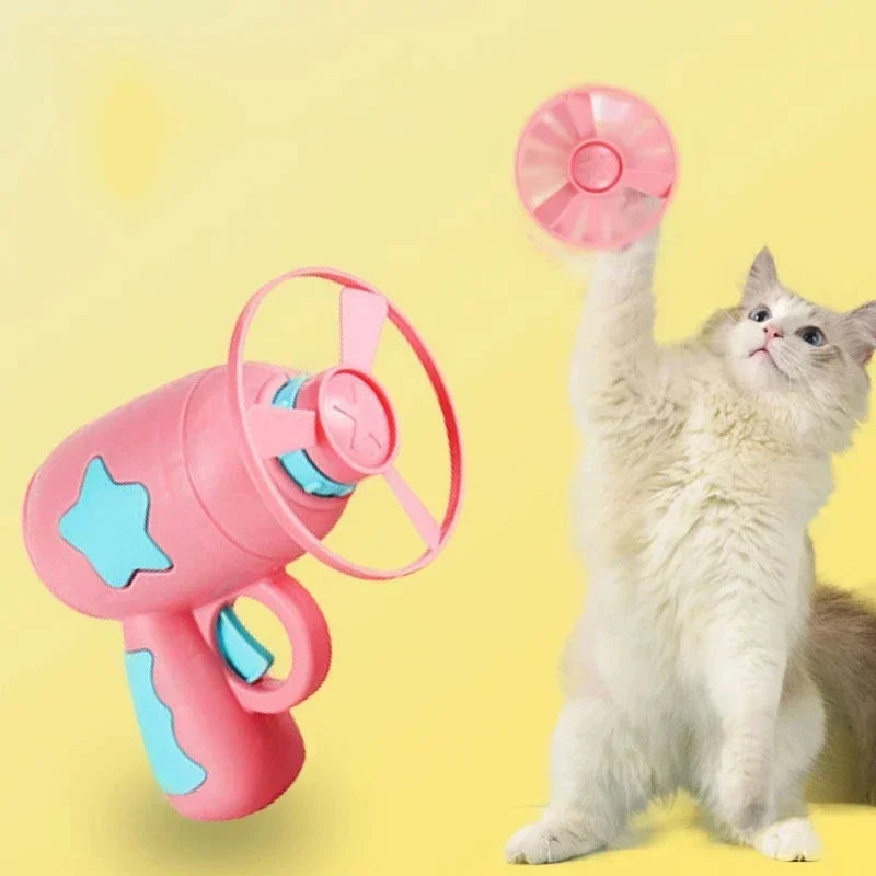 Interactive Cat Toy Set - 15 Flying Discs with Sound