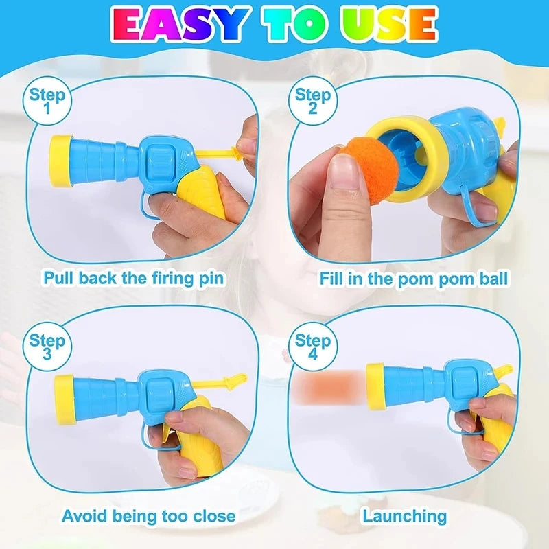 Interactive Cat Toy Launcher - Mini Shooting Gun with Plush Ball for Kittens