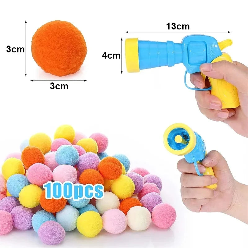 Interactive Cat Toy Launcher - Mini Shooting Gun with Plush Ball for Kittens