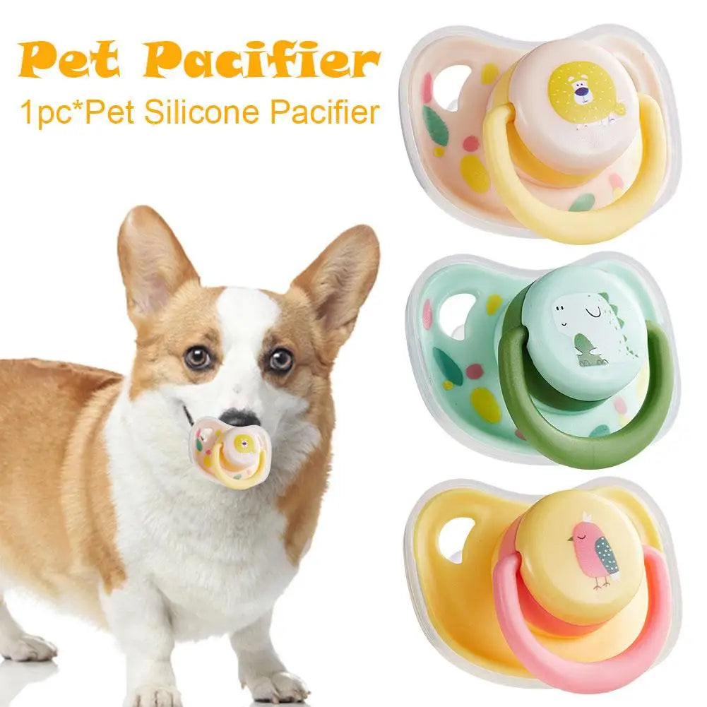 Silicone Pet Calming Pacifier & Chew Toy for Dogs & Cats